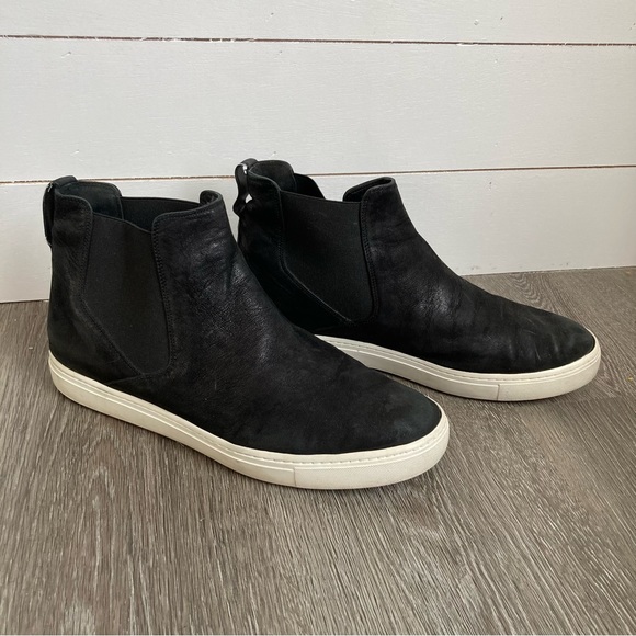 Vince Nira Black Chelsea High Top Slip On Sneakers Women’s Size 9 - Picture 4 of 11